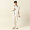 Jeans straight 5 poches ecru homme