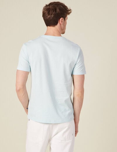 T-shirt manches courtes bleu ciel homme