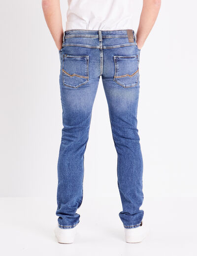 Jeans homme slim effet used denim stone homme