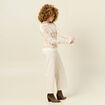 Pull manches longues ajouré creme femme