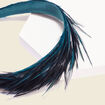 Bandeau avec plumes bleu canard femme
