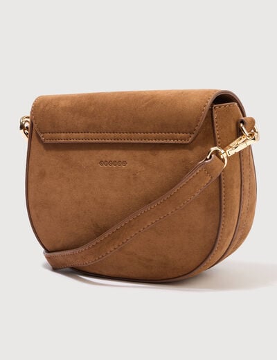 Sac bandouli&egrave;re avec doublure camel femme