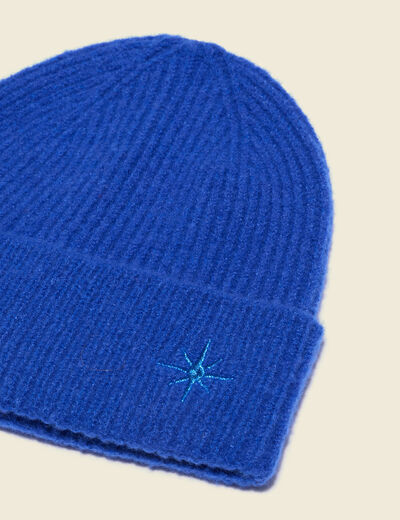 Bonnet bleu electrique femme
