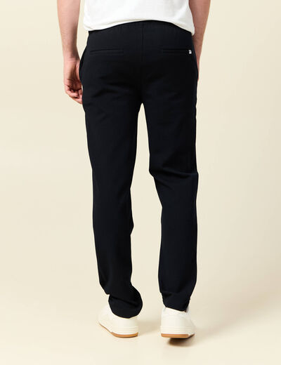 Pantalon chino jogger bleu marine homme