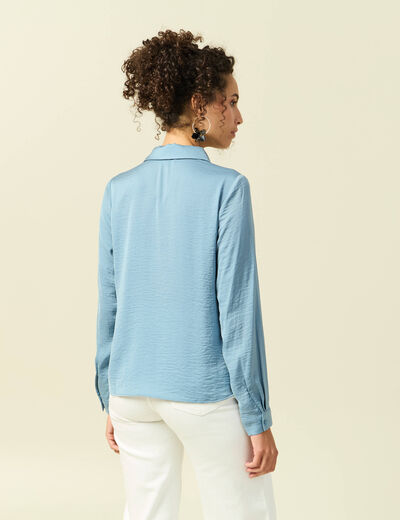 Chemise manches longues gris femme