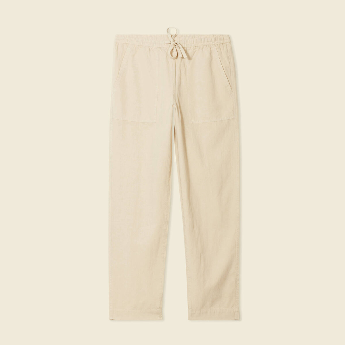 Pantalon chino à coulisse beige homme