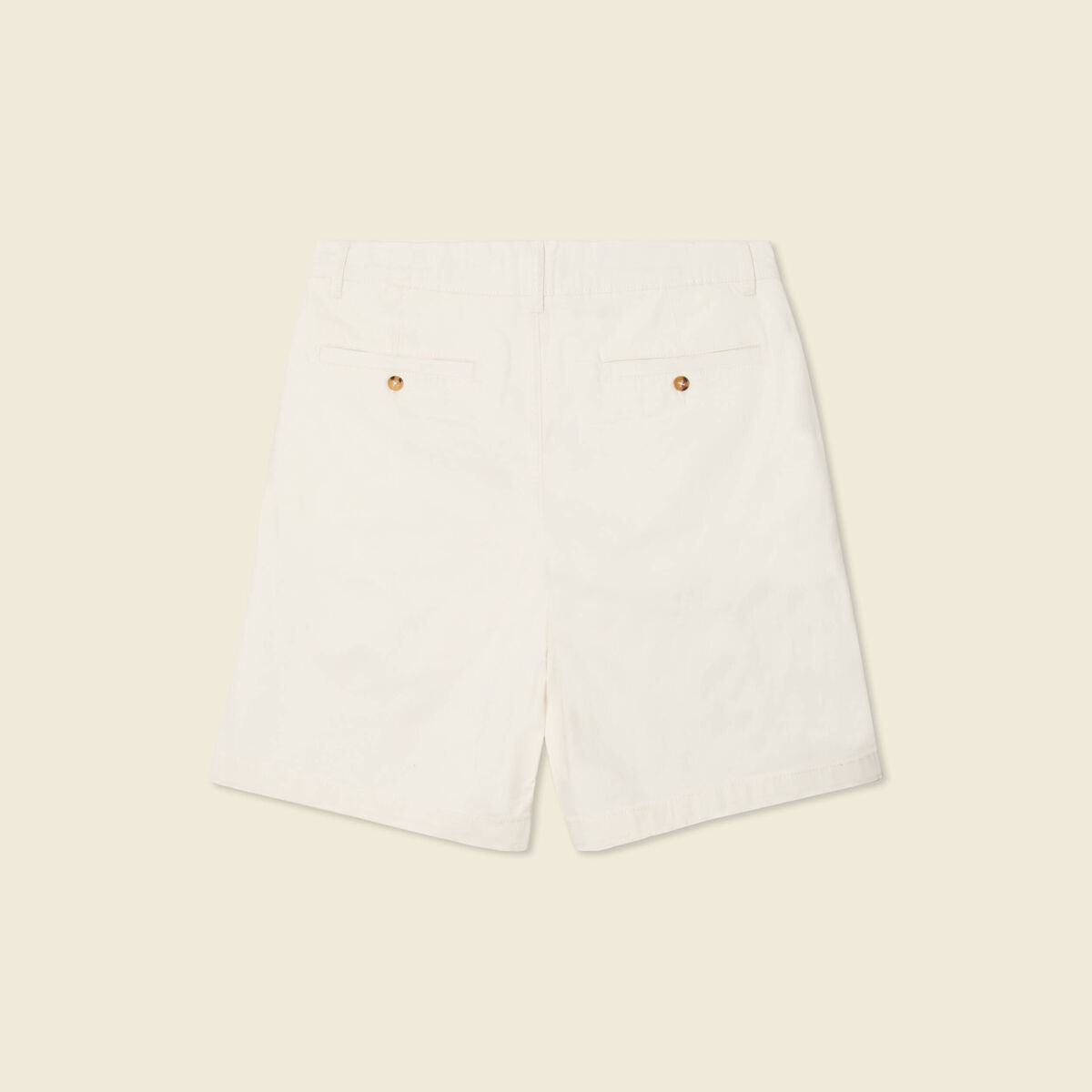 Bermuda droit avec pinces ecru homme