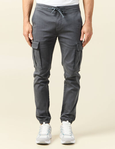 Pantalon battle bas resserré vert foncé homme