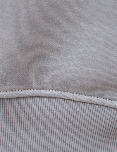 Sweat col rond manches longues gris homme
