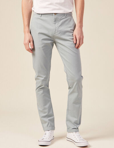 Pantalon slim Instinct chino bleu gris homme