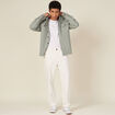 Jeans relaxed 5 poches denim blanc homme