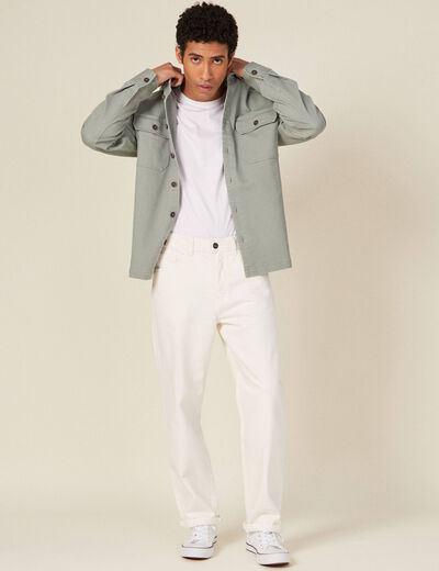 Jeans relaxed 5 poches denim blanc homme