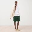 Bermuda en velours vert homme