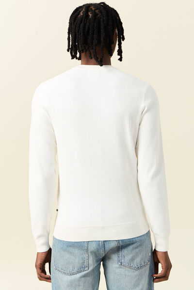 Pull éco-responsable ecru homme