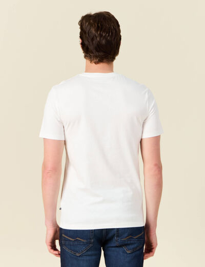 T-shirt manches courtes ecru homme