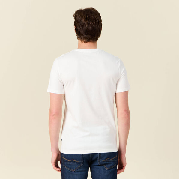 T-shirt manches courtes ecru homme