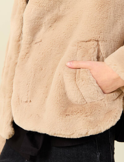 Manteau éco-responsable beige femme