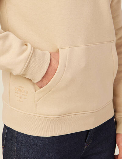 Sweat manches longues beige homme
