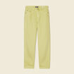 Jeans large taille haute vert anis femme