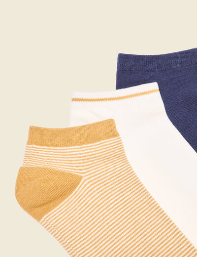 Lot 3 paires chaussettes camel homme