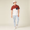 T-shirt éco-responsable marron cognac homme