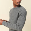 Pull manches longues fabriqu&eacute; en France gris fonc&eacute; homme