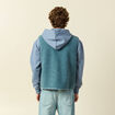 Sweat sans manches effet polaire bleu gris homme