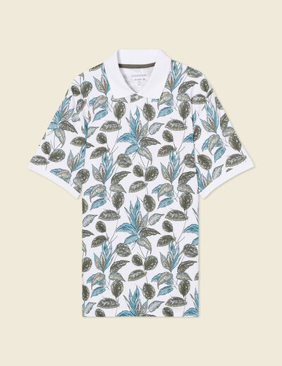 Polo éco-responsable blanc homme