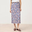 Jupe fluide bleu femme