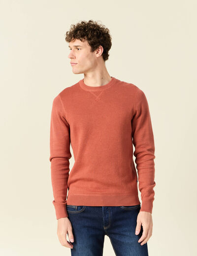 Pull manches longues rouge homme