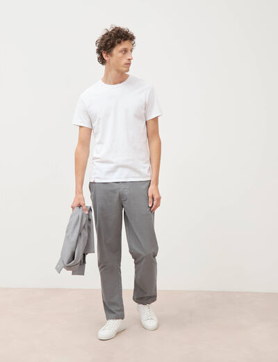 Pantalon regular longueur 32 gris homme
