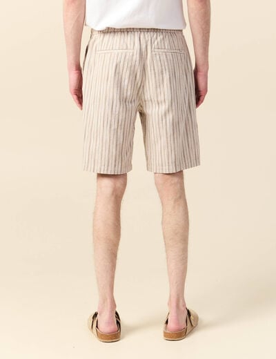 Bermuda droit à coulisse sable homme