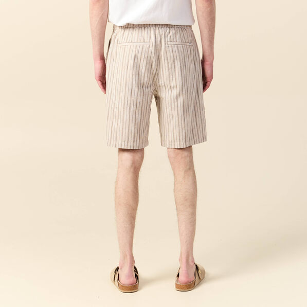 Bermuda droit à coulisse sable homme