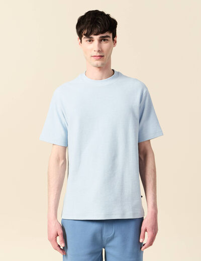 T-shirt manches courtes bleu ciel homme