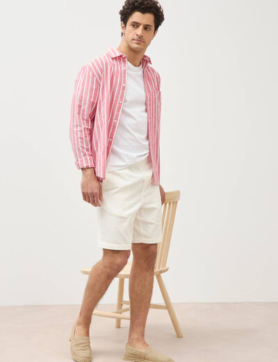 Bermuda en velours ecru homme