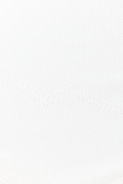 Jeans girlfriend taille haute denim blanc femme