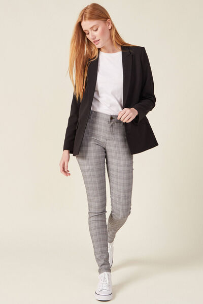 Pantalon skinny gris femme