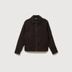 Veste oversize courte col classique marron homme