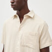 Chemise manches courtes col am&eacute;ricain sable homme