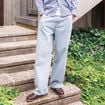 Jeans large 5 poches longueur 32 denim snow bleach homme