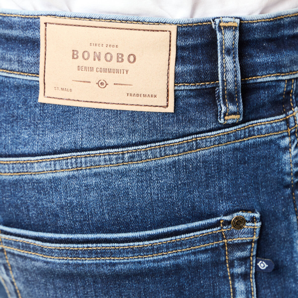 Jeans regular 5 poches denim stone homme
