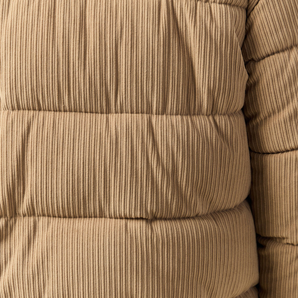 Doudoune courte col montant beige homme