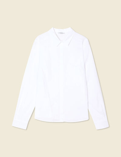 Chemise manches longues ecru femme