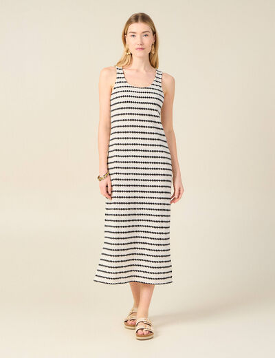 Robe longue éco-responsable blanc femme