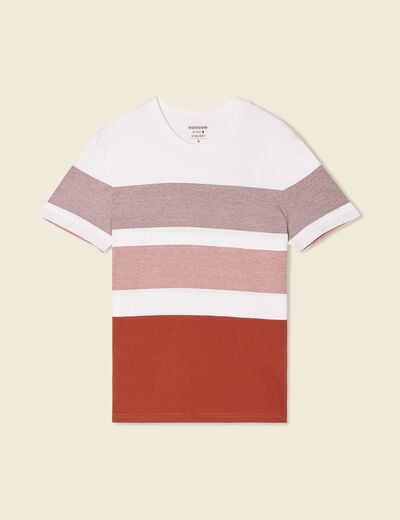 T-shirt manches courtes marron cognac homme