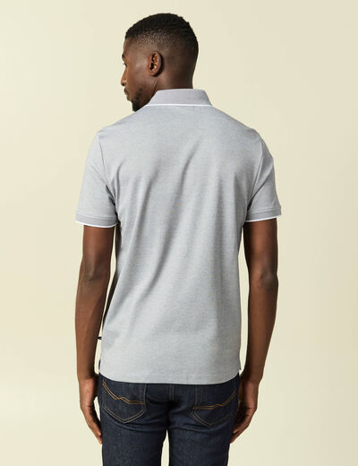 Polo manches courtes gris fonc&eacute; homme