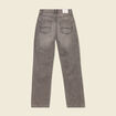 Jeans straight taille haute denim gris clair femme