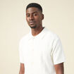 Chemise manches courtes tricot ecru homme