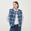 Gilet sans manches r&eacute;versible bleu femme