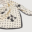 Foulard satin&eacute; noir femme